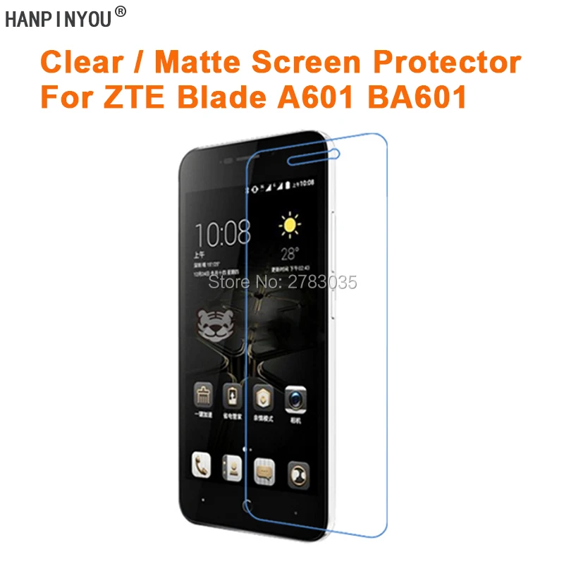 

For ZTE Blade A601 BA601 A 601 5.0" Clear Glossy /Anti-Glare Matte Screen Protector Protective Film Guard (Not Tempered Glass)