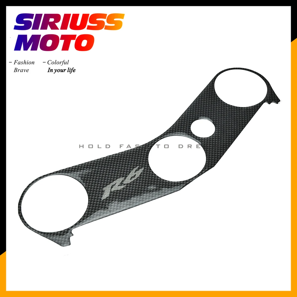 

Motorcycle Top Triple Clamp Yoke R6 Sticker Central Console Carbon Fiber Pattern Case for YAMAHA YZF600 R6 2006 2007
