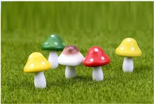 2pcs lot The Wood Mushroom Landscape decoration Baby toys Simulation of plant