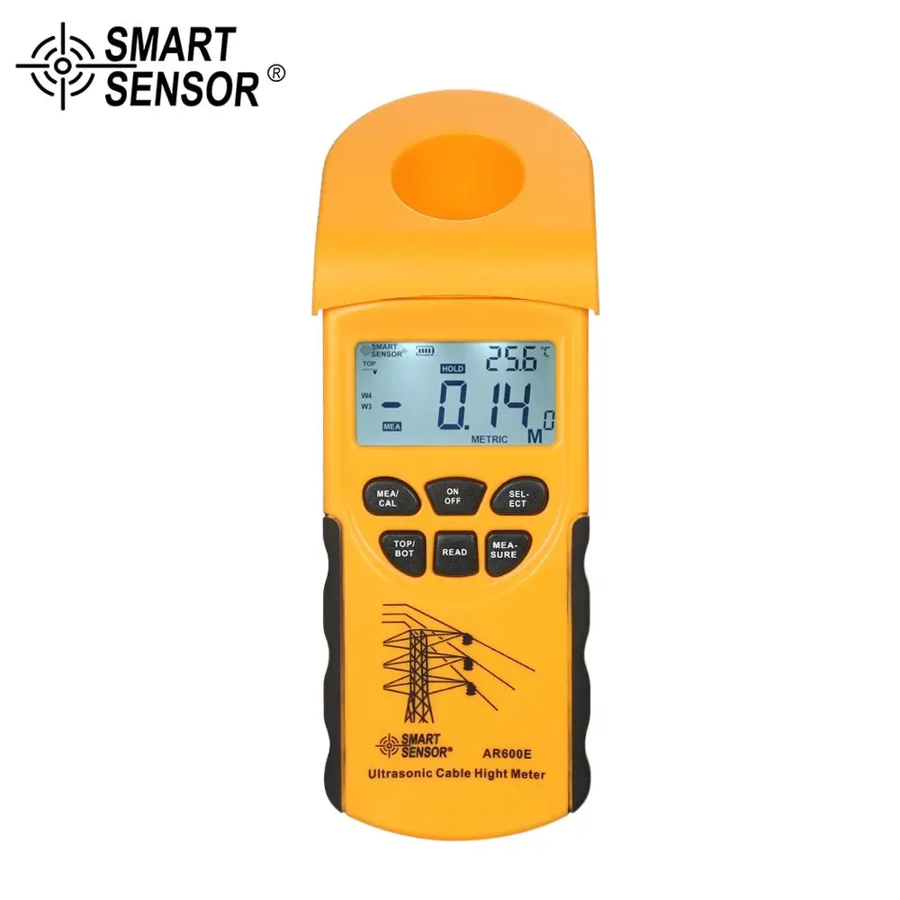 

KKMOON Ultrasonic Cable Height Meter 6 Cables Measurement LCD display Measuring Range( Height 3-23m ,Plane 3-15m) Smart Sensor