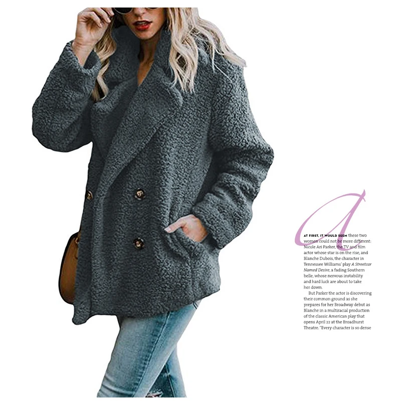 Warm Winter Coat Women Faux Fur Fleece Jacket Casual Woman Long Sleeve Overcoat Fourrure Femme 2018 Plus Size Coats And Jackets (7)