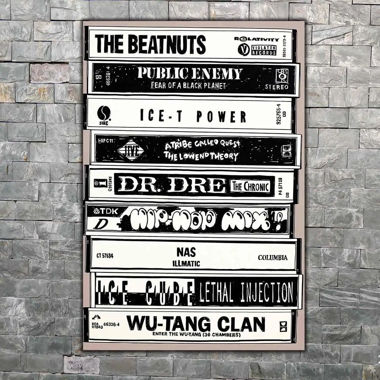 

wutang Music Hip Hop Art Poster custom Home Wall decor 12x18 24x36canvas living roomdecor