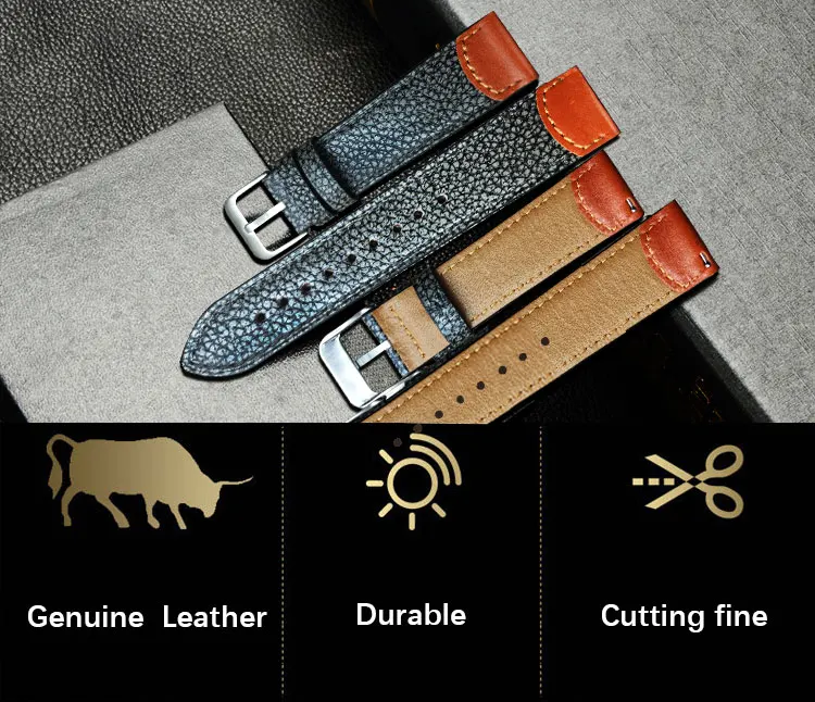 For Samsung Gear S3 Leather Watch band reloj hombre marca de lujo For Huawei Watch Strap For Huami Amazfit 1 2 (2)
