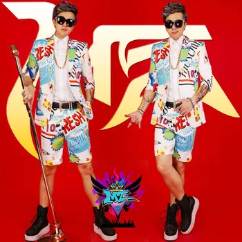 

Formal Dress men's suit sets nightclub men's stage singer dj performance clothing bar men's singer clothing costumes