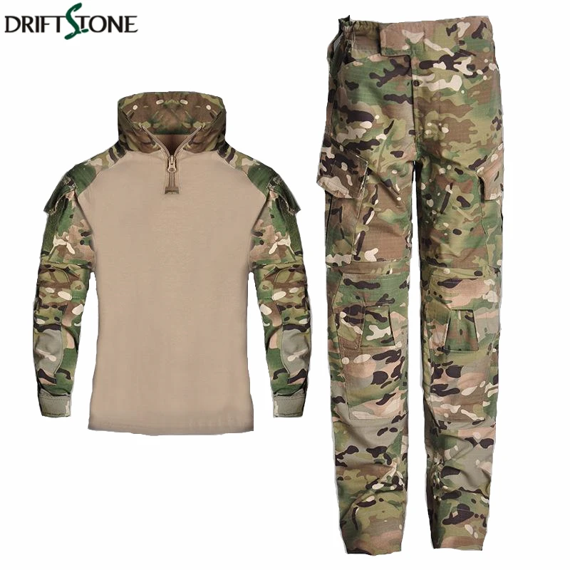 Billige Kinder Kampf Hosen und Shirts Anzug Armee Militär Uniform BDU Militärische Taktische Getriebe Jagd Multicam Für Kinder