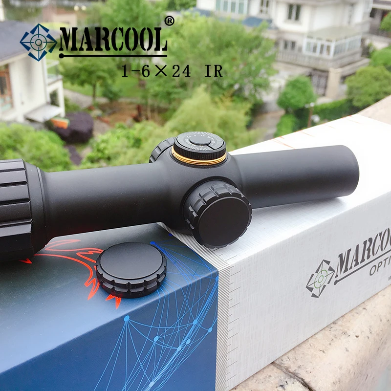 Marcool 1-6 ×24 IG Riflescope Регулируемый охотничий светильник в красный горошек тактический прицел оптический прицел быстрый фокус