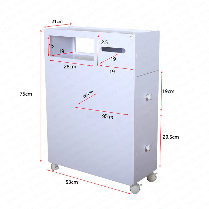 Лидер продаж! Подвижный туалетный боковой шкаф для ванной комнаты, стеллаж для хранения туалета, пылезащитный стеллаж, напольная стойка с колесом белого цвета