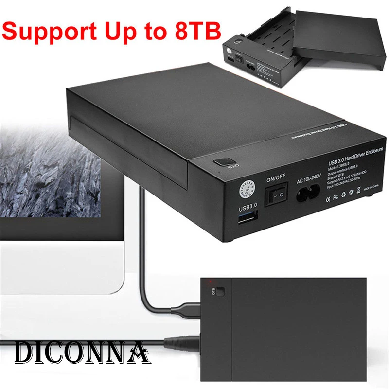 USB 3,0 внешний 2," 3,5" SATA жесткий диск Корпус SSD HDD чехол для диска