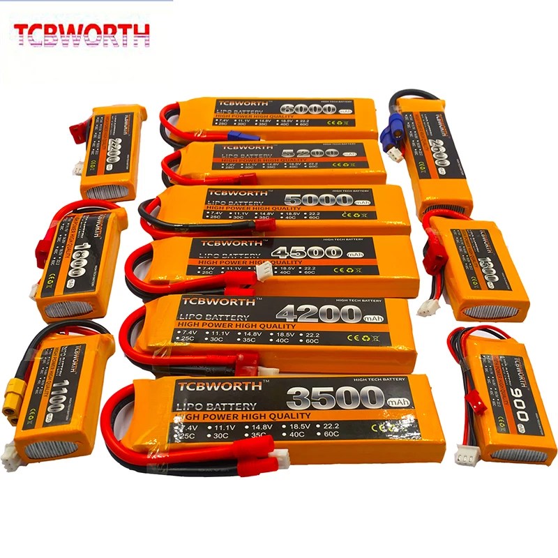 Аккумулятор LiPo для радиоуправляемого дрона 2S 7 4 В 1200 1800 2600 3500 4200 5200 мАч 30C 40C