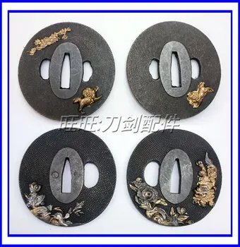 

Two Alloy Tsuba Guard for Japanese Sword Katana or Wakizashi-Lion