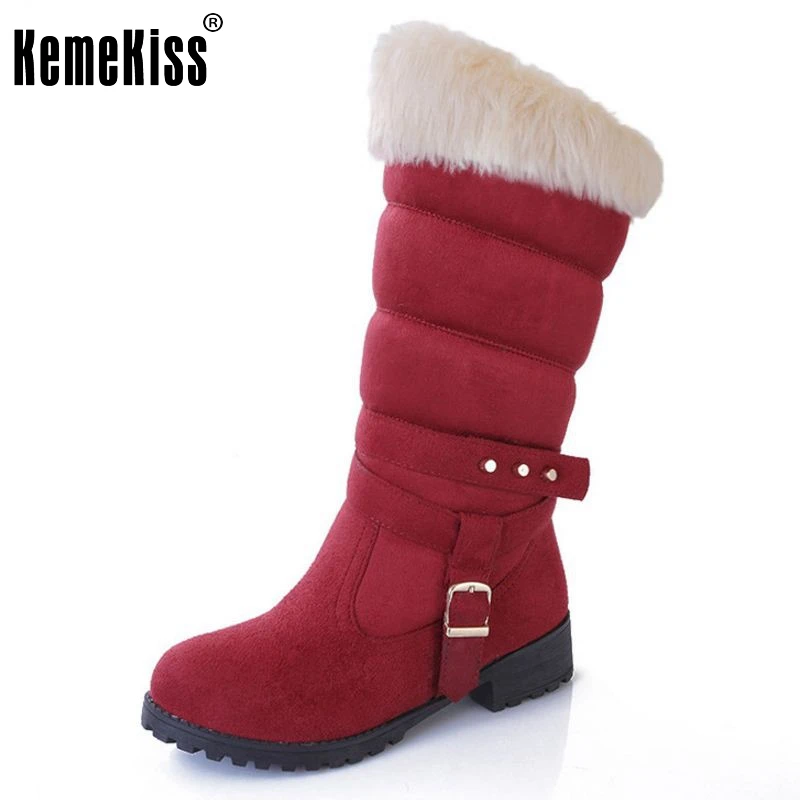 

Gladiator Keep Warm Snow Boots Cotton Shoes Fashion Platform Down Winter Boot Mid Calf Half Knee High Boots Size 33-40