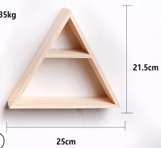 Скандинавская оригинальная деревянная треугольная настенная полка настенная подвесная отделка детской стены и детской комнаты настенный Декор домашний декор - Цвет: as picture