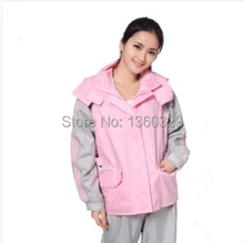 Pink burberry_ women Hooded Raincoat Pant Suits Travel Waterproof Coat Outdoor Jacket Motorcycle Rainwear Free Shipping