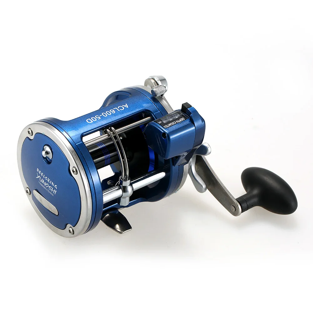 Lixada 12 Ball Bearings Fishing Reel Coils Spinning Reels Fishing Trolling Reel with Line Counter Alarm Bell Drum Reel Pesca