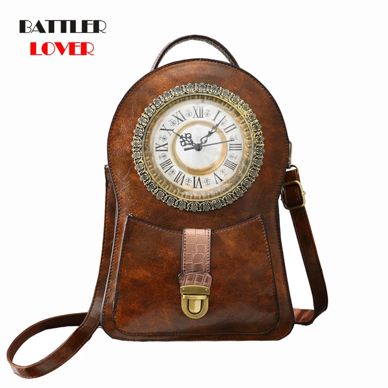 Vintage Clock Bag 2019 Womens Mochilas Mujer Backpack Women Bagpack Backpack Mochila Masculina Femme Hombre School Backpacks