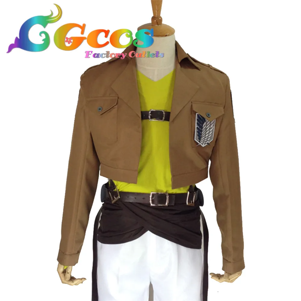 Cgcos Janpanese Аниме атака на Титанов Shingeki no Kyojin Косплэй костюм Конни Springer Синий крыло