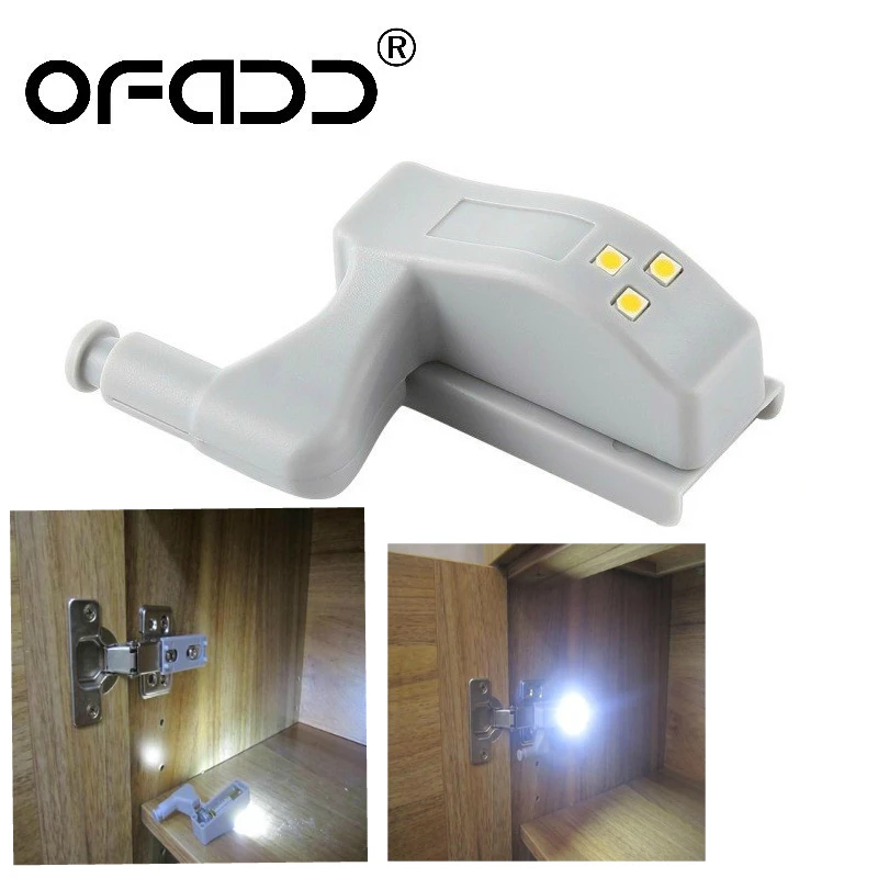 

Ofadd Led Under Cabinet Light Universal Wardrobe Light Sensor Led Armario Inner Hinge Lamp Cupboard Closet Kitchen 0.3W Lampada