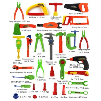 

32pcs/Set DIY Creative Brick Toy Maintenance Tools Portable Toolbox Simulation Repair Kit Kids Early Educational Toys