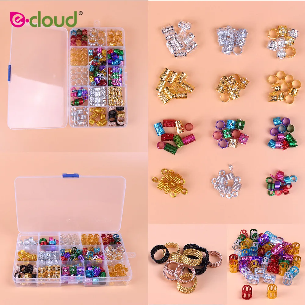 New Arrival 159pcs/box Aluminum Hair Tube Rings for Braids Different
