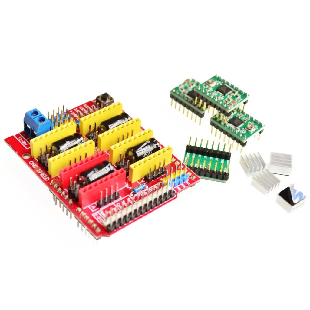 

V3.0 Engraver CNC Shield+A4988 Stepper Motor Drivers For UNO R3 for Arduino