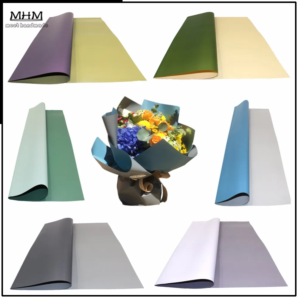 10pcs Korean Flowers Two tone Paper Packaging Gift Wrapping Neutral