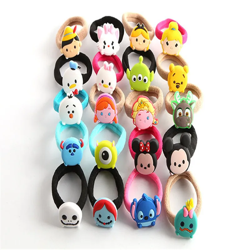 

1Pcs Lovely Cartoon Daisy Mickey Minnie Girls Hair rope Hair Accessories Elastic Hair Bands Headwear Rubber Bands Kids Gift