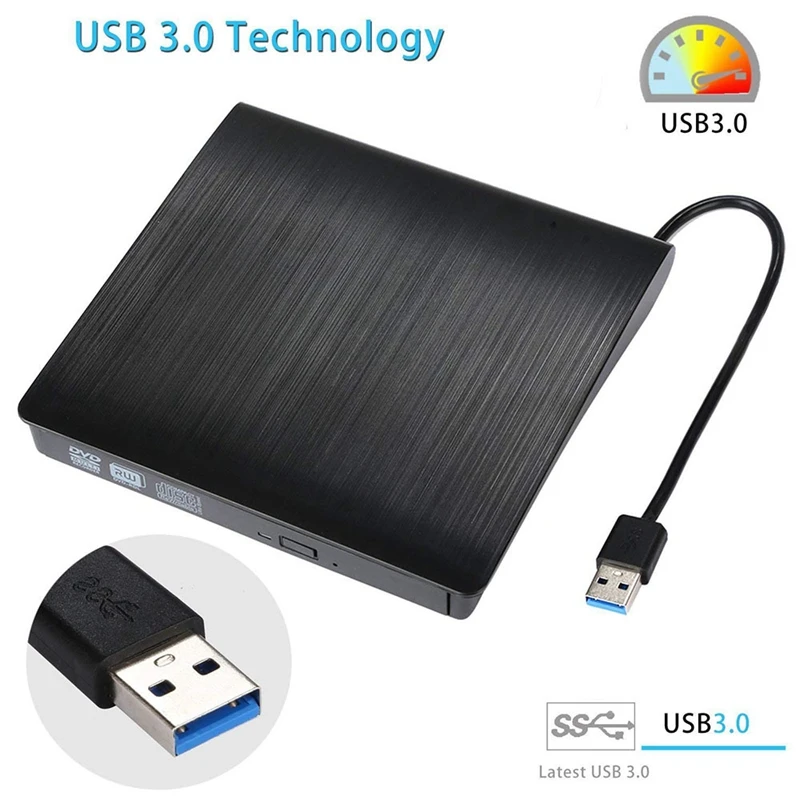 Внешний Dvd привод тонкий твердый пластиковый Usb 3,0 Sata 9,5 мм Корпус для Dvd Rewriter Burner Writer Cd-Rom чехол для ноутбука Cd/Dvd Opt