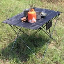 Открытый складной стол ультра-светильник структура из алюминиевого сплава портативный кемпинг стол мебель складной столик для пикника Оксфорд