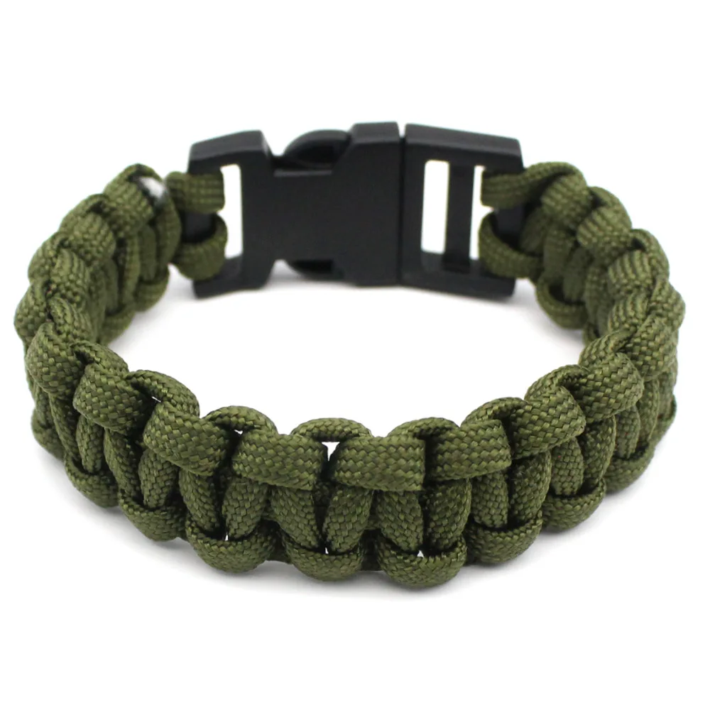 Открытый Отдых спасательный Паракорд браслеты выживания черный зеленый камуфляж для женщин мужчин и девочек ювелирные изделия подарок - Окраска металла: D8783