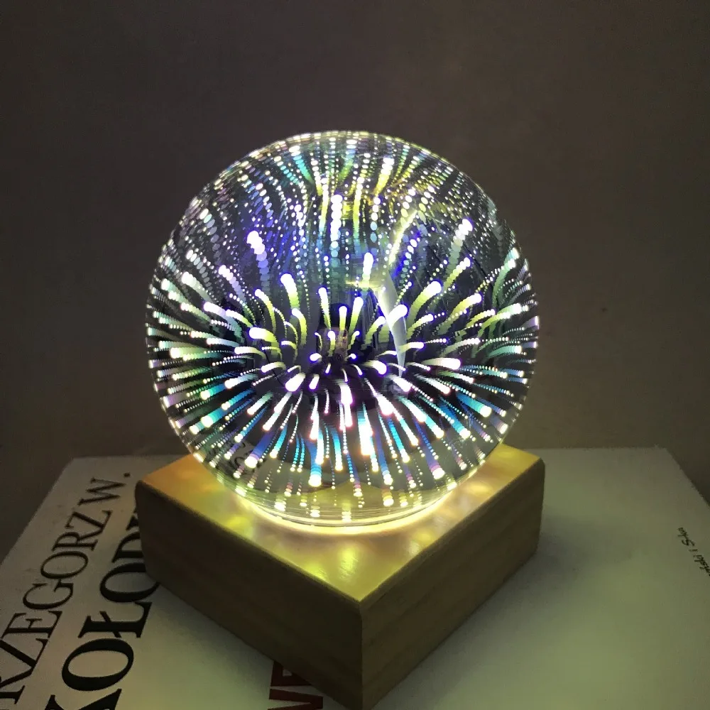 Новое поступление для дропшиппинг 3D стекло магический свет Usb креативное украшение дома ночник светодиодный звездное небо проекционный номер лампы