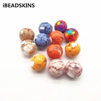 

New arrival! 15mm 50pcs Resin Built-in beads round bead for Earring accessories,Earring parts,Jewelry necklace Findings