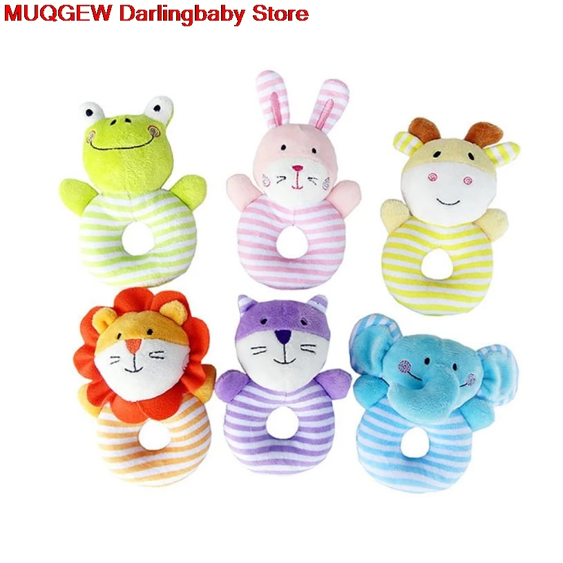 

Infant Children Kids Baby Animal Handbells Musical Developmental Toy Bed Bells Rattle Toys Gift Baby Rattles Interesting Toys