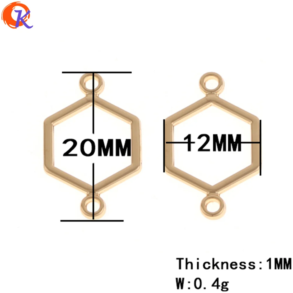 Cordial дизайн 100 шт./лот 12*20 мм Jewelry аксессуары/DIY/цинковый сплав/золото Цвет/полых шестиугольника Форма/ручной работы/серьги выводы