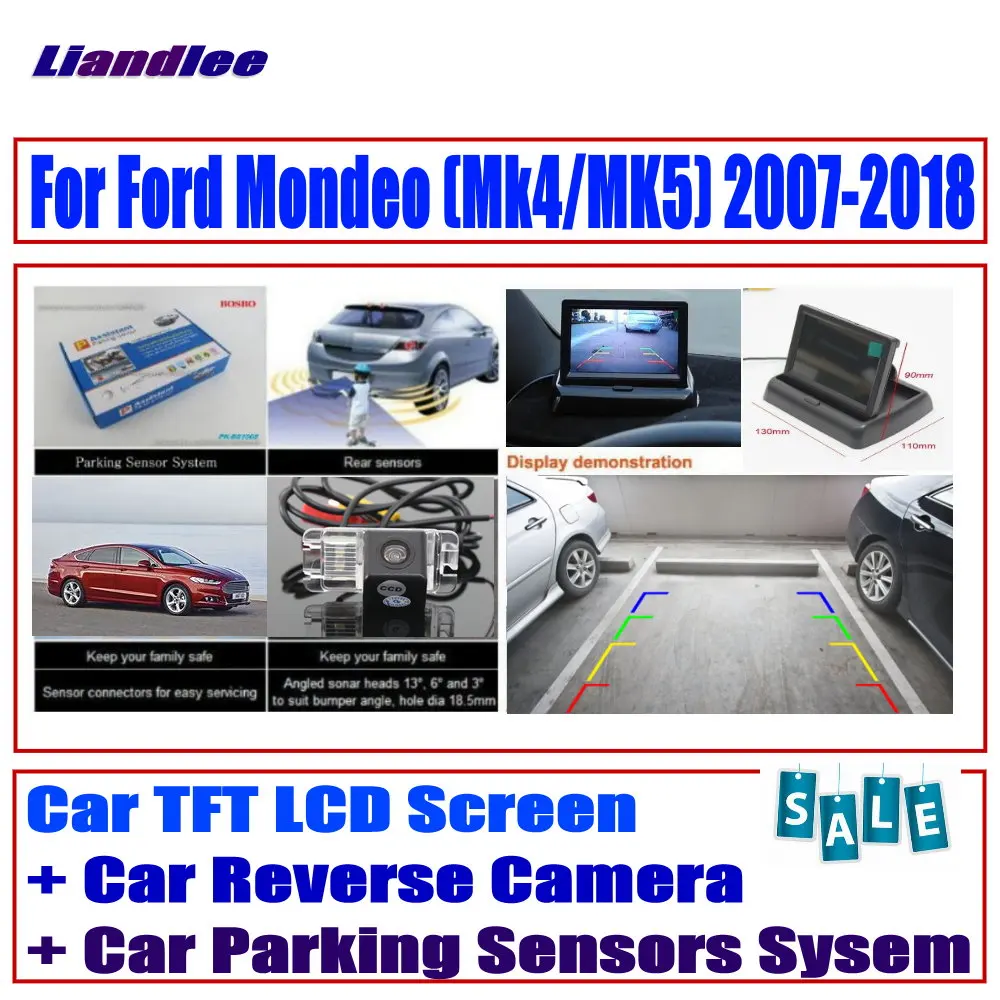

Liandlee For Ford Mondeo (Mk4/MK5) 2007-2018 CCD Reverse Rear View Camera / Digital Parking Sensors System / Monitor Display
