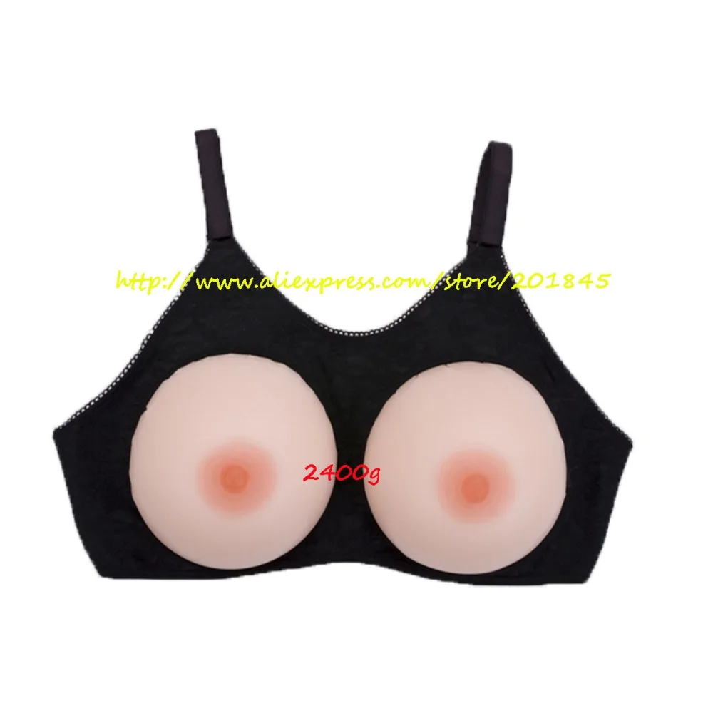 Huge 2400g/Pair High Quality Silicone Fake Breast Form Artificial False Mastectomy Boob Enhancer Not Adhesive For Crossdresserer