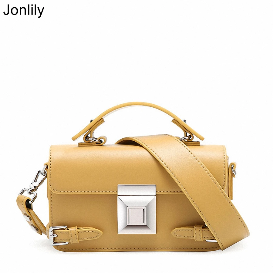 

Jonlily Genuine Leather Shoulder Bag Women Elegant Small Box Handbags Summer Time Mini Messenger Bag Teens Fashion Purse -KG170