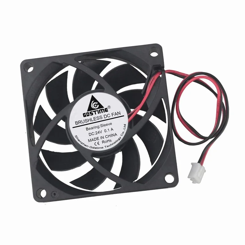 Gdstime 200 шт. 2 контакта 7 см 70 мм x 15 7015 DC Бесщеточный Охлаждающий вентилятор 24 В