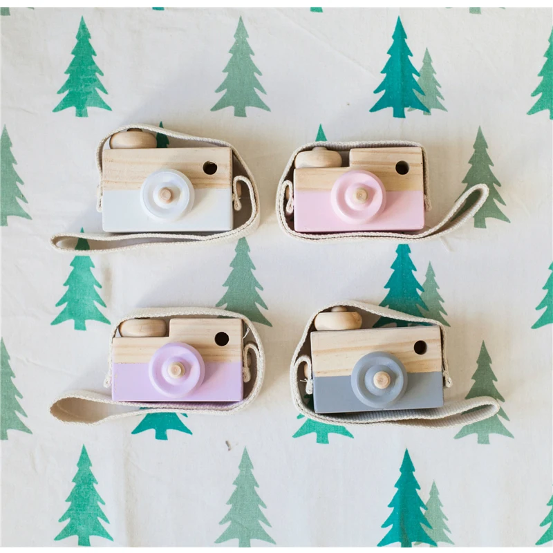 Милая деревянная игрушка-камера для маленьких детей, подвесное украшение для камеры, Детская развивающая игрушка, подарки на день