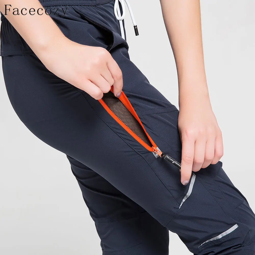 Fecocozy женские летние быстросохнущие брюки эластичные нейлоновые дышащие износостойкие Брюки Походные и походные спортивные штаны на открытом воздухе