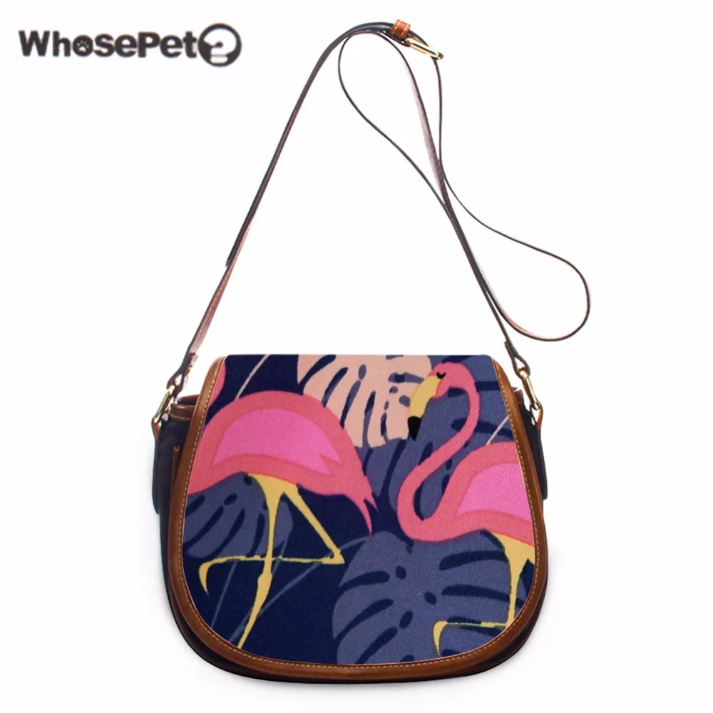 

WHOSEPET Flamingo Small Satchel Woman's Messenger Bags Iphone Cross Body Bag Fashion Shoulder Bags Ladies Purse New Sling Bags