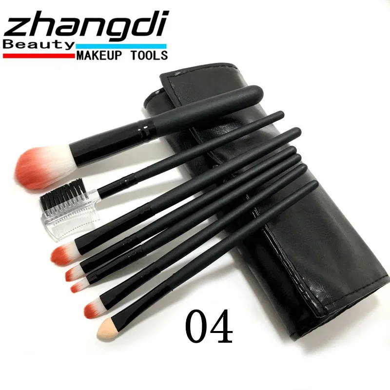 ZHANGDI 2018 профессиональные 7 шт набор кистей для макияжа инструменты туалетных