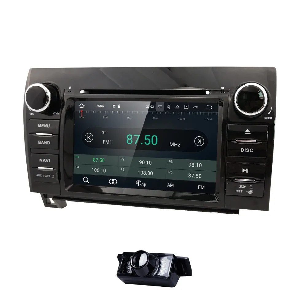 Sale Hizpo 2 Din Autoradio 8 Core Stereo Special For Toyota Tundar 2007/2008/2009/2010/2011/2012/2014 Sequoia 2008-2011 GPS Subwoofer 4