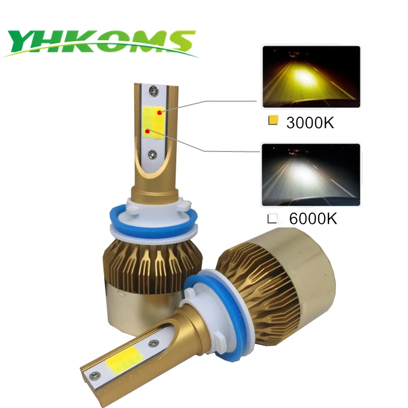 СВЕТОДИОДНЫЙ Автомобильный светильник YHKOMS H11 H4 светодиодный HB4 9006 HB3 9005 H8 H27 78 Вт