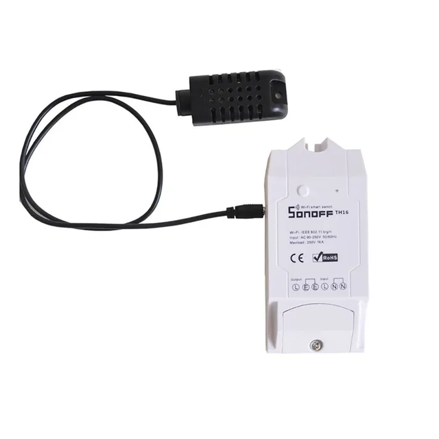 Sonoff TH16 Smart Wifi Switch Monitoring Temperature Humidity Wifi Smart Switch Home Automation Kit Works With Alexa Google Home