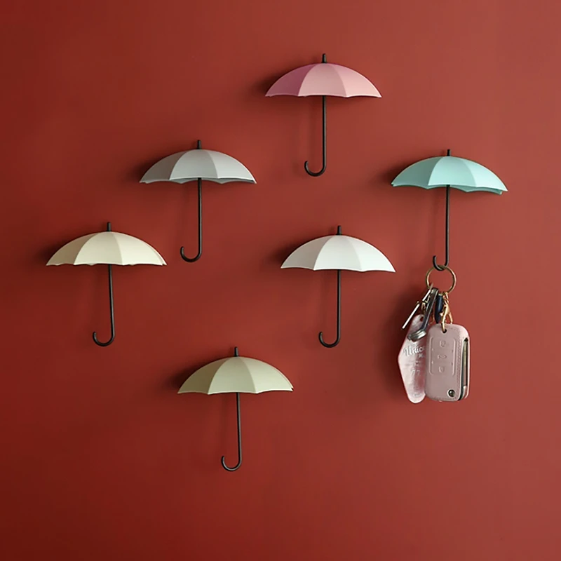 

3 Pieces Creative Shaped Storage Wall Hooks Nail-Free Single Hook Small Decorative Home Decoration Hook Key Hair Clip Holder