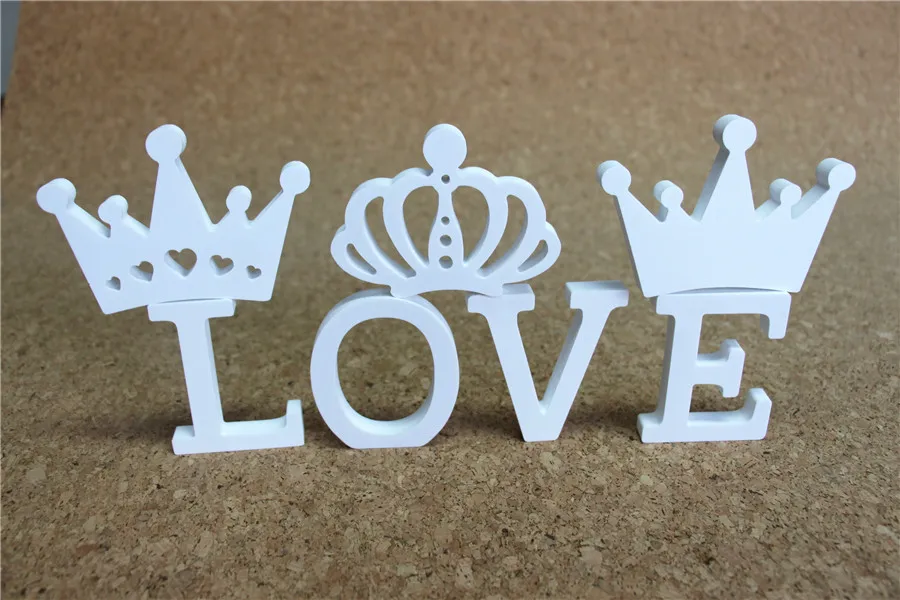 Свадебные Украшенные буквы искусственного дерева белые цифры слово корона на заказ 12 см 15 см 10 см Ширина