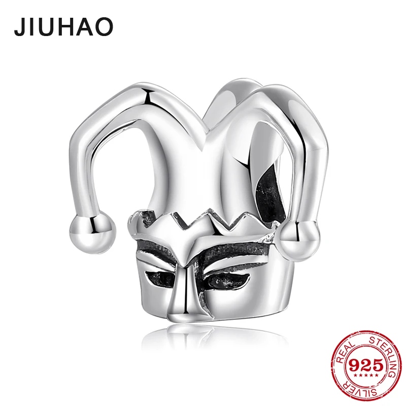 

100% Authentic 925 Sterling Silver Evil clown mask Beads Fit Original Pandora Charm Bracelet Jewelry making