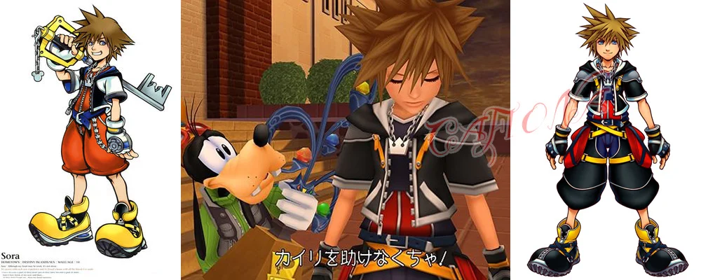 Cafiona Kingdom Hearts Сора Косплэй аксессуар кулон Цепочки и ожерелья серебро Цвет ювелирные изделия