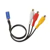 2022 New 1 Pc Vehicle Car 3RCA Cable Adapter For Toyota DVD Navigation Headunit 6Pin Blue AV Port 3040 Auto Car Accessories ► Photo 3/5