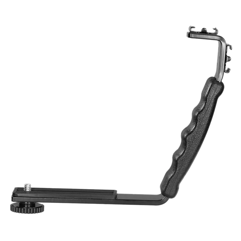 

Camera Stand L-Angle 2 Flash Stand Dv Stand Tray Double Hot Shoe Flash Stand For Dji Dajiang Lingyi Osmo Mobile 2 Slr Camera